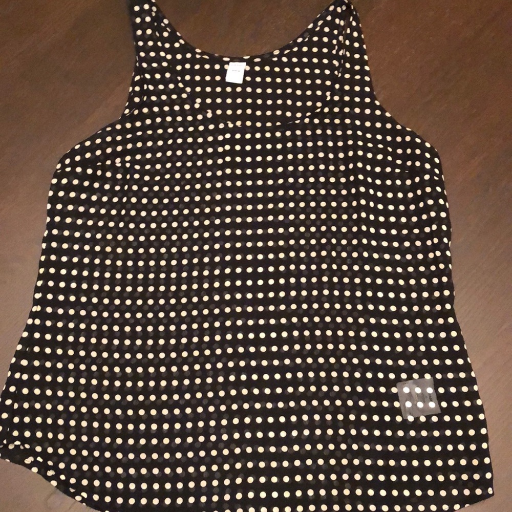 Black polka dot tank